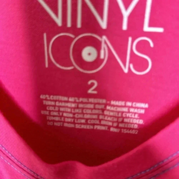 Torrid Vinyl ICONS AC/DC cotton blends NWOT pink TShirt plus size 2X - Picture 2 of 3
